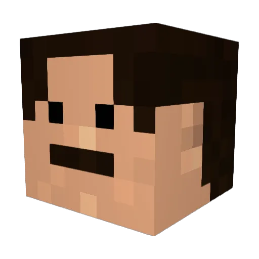 donglord1 Minecraft avatar head, 3D render