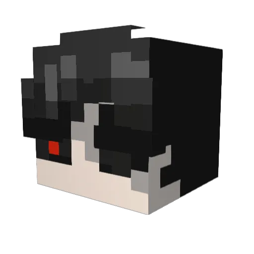 dongrami Minecraft avatar head, 3D render