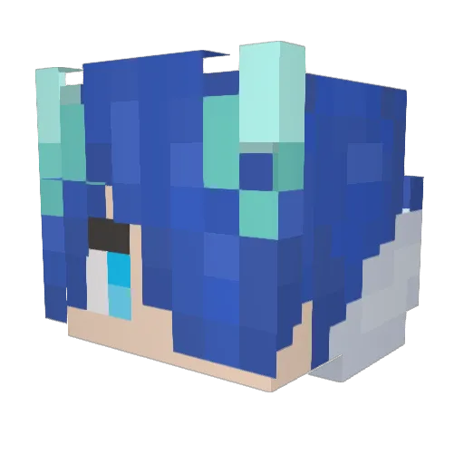 dongtz Minecraft avatar head, 3D render