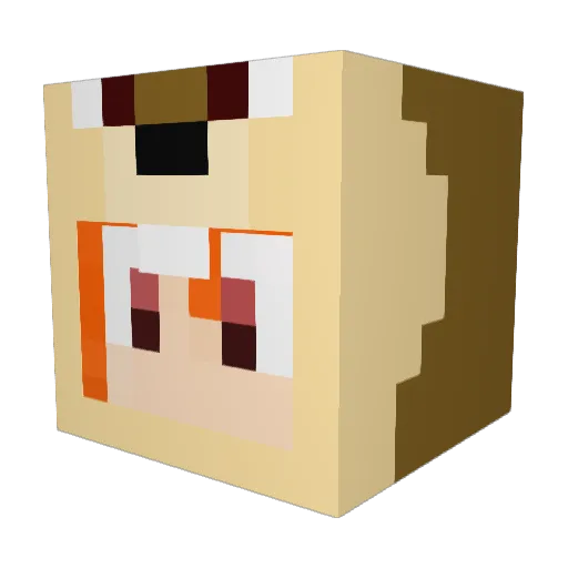 donguri_jam Minecraft avatar head, 3D render