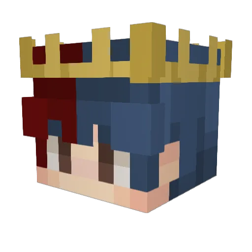 dongwen Minecraft avatar head, 3D render