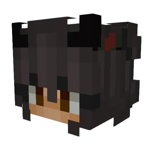 donichu_ Minecraft avatar head, 3D render