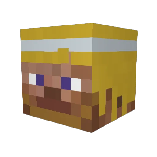 doniedarko Minecraft avatar head, 3D render