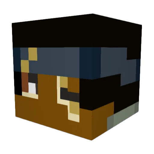 donketnutz Minecraft avatar head, 3D render