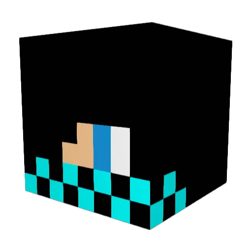 donkeyhead28 Minecraft avatar head, 3D render