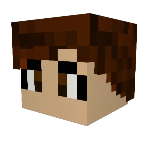 donkeythic Minecraft avatar head, 3D render