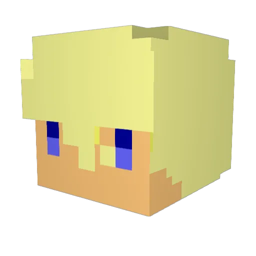 donkichi Minecraft avatar head, 3D render
