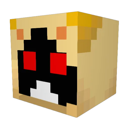 donnedved Minecraft avatar head, 3D render
