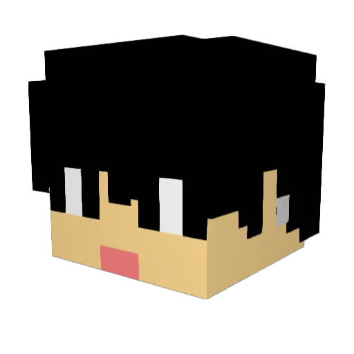 dono1706 Minecraft avatar head, 3D render