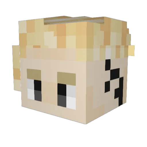 donodu27 Minecraft avatar head, 3D render