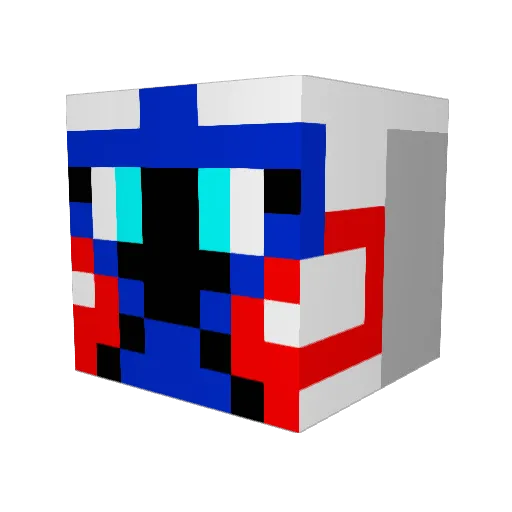 donopek Minecraft avatar head, 3D render