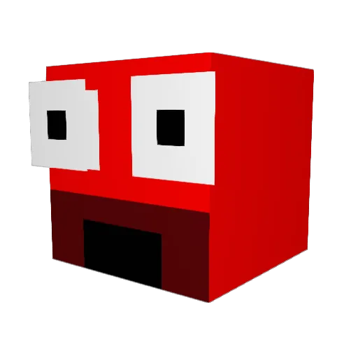 dontPanicYT Minecraft avatar head, 3D render