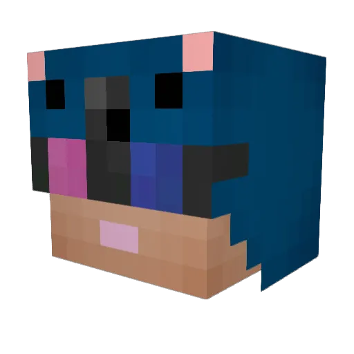dontpassout Minecraft avatar head, 3D render