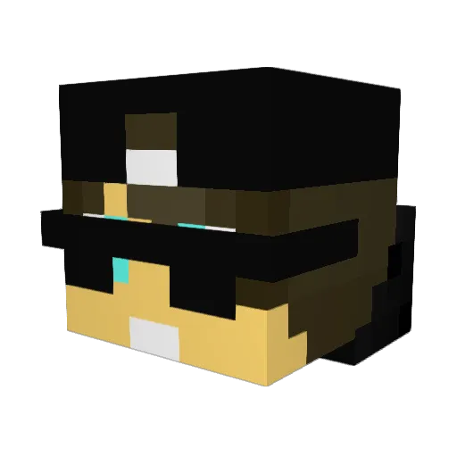 donutman13 Minecraft avatar head, 3D render