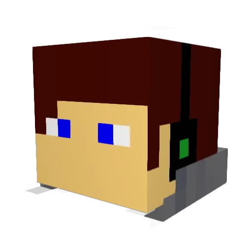 donutz10 Minecraft avatar head, 3D render