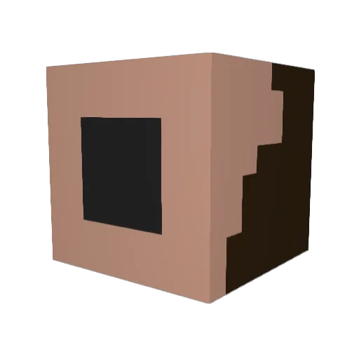 doodlebug_04 Minecraft avatar head, 3D render