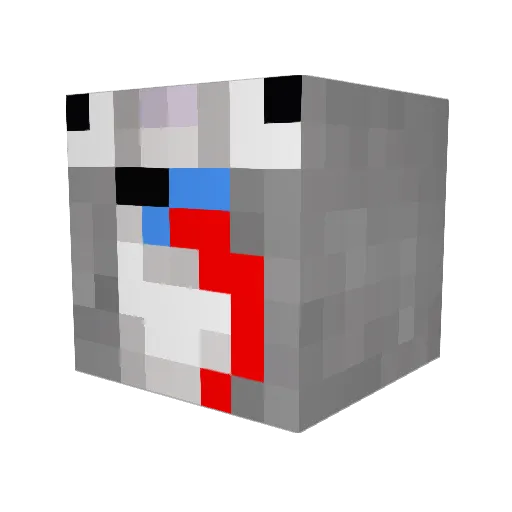 doofinater Minecraft avatar head, 3D render