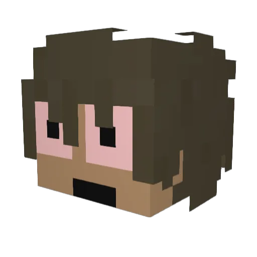 doofnito Minecraft avatar head, 3D render