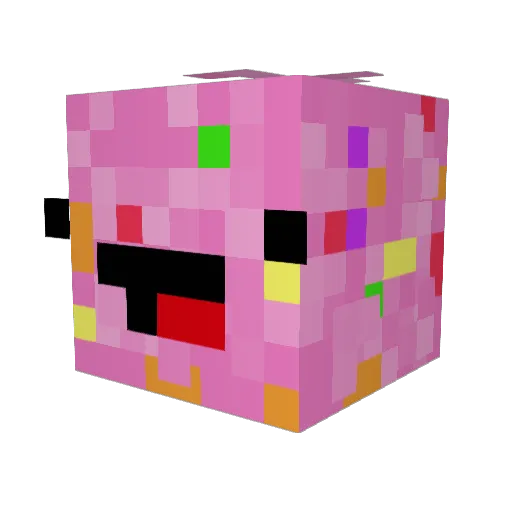 dooks2 Minecraft avatar head, 3D render