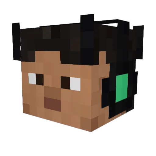 doom605 Minecraft avatar head, 3D render
