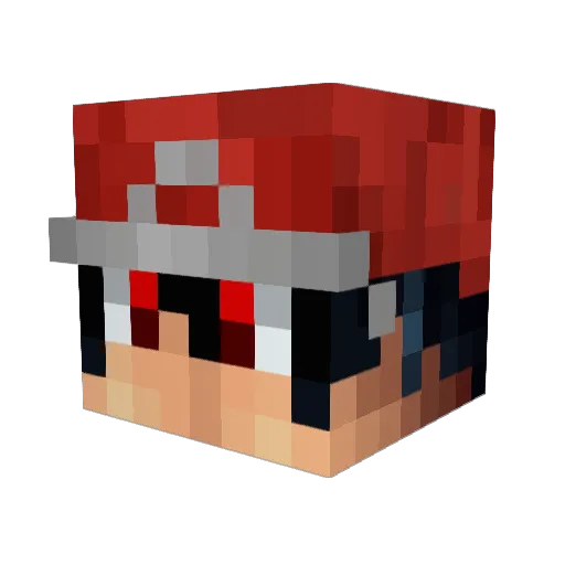 doominct Minecraft avatar head, 3D render