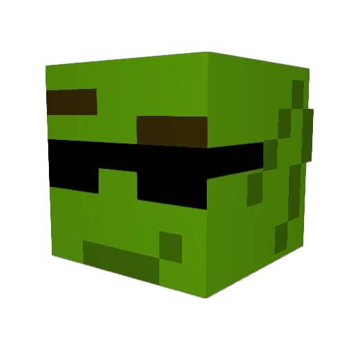 doommango Minecraft avatar head, 3D render