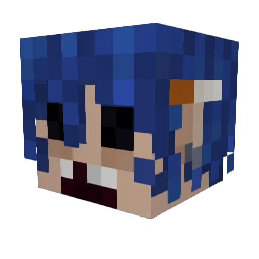 doomstyle Minecraft avatar head, 3D render