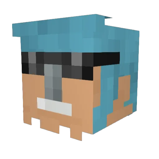 doonboi Minecraft avatar head, 3D render