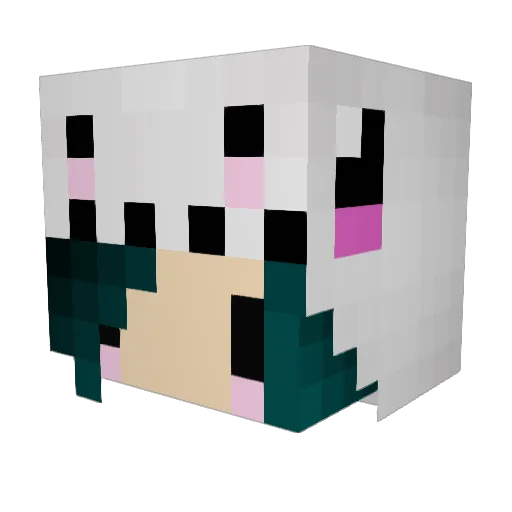 dooode Minecraft avatar head, 3D render