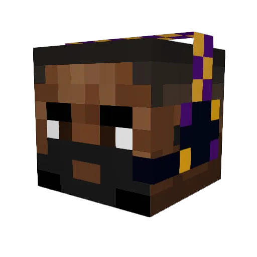 doopling Minecraft avatar head, 3D render