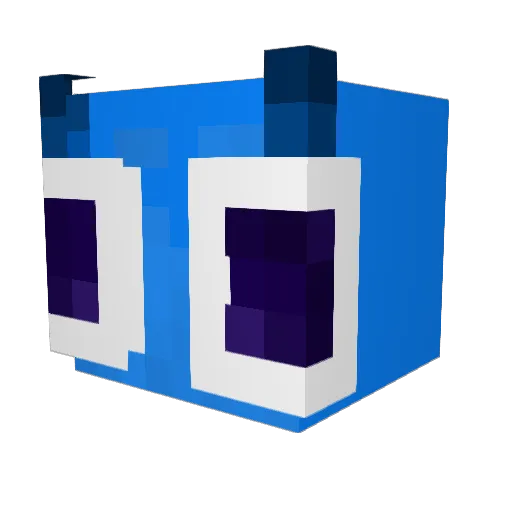 doopter Minecraft avatar head, 3D render