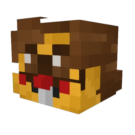 doorblebote Minecraft avatar head, 3D render