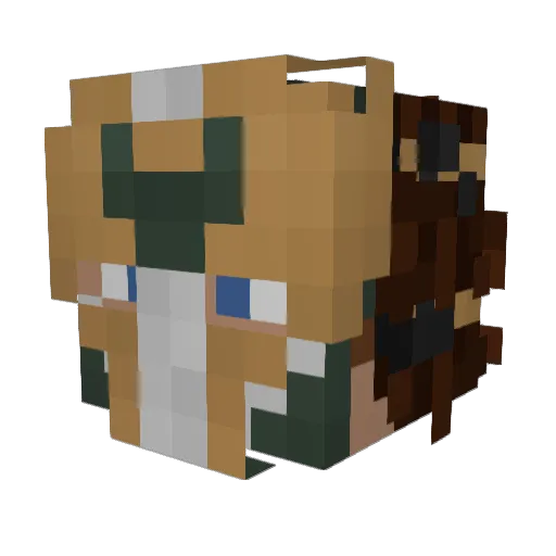 doovmoo Minecraft avatar head, 3D render