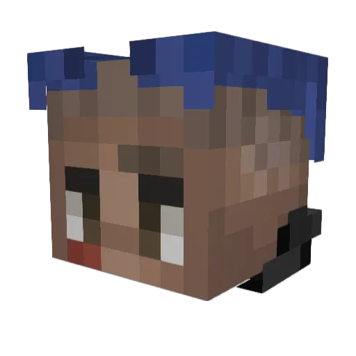 dopeRun Minecraft avatar head, 3D render