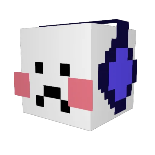 doplee Minecraft avatar head, 3D render