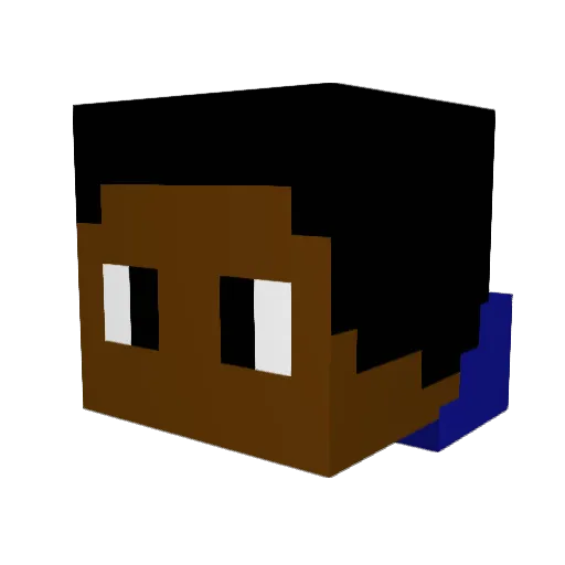 doppeloe Minecraft avatar head, 3D render
