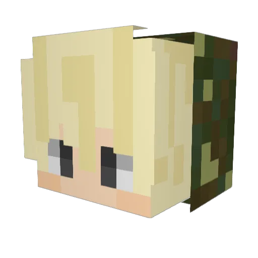 dopsHD Minecraft avatar head, 3D render