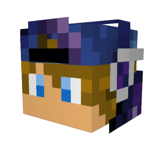 doqt Minecraft avatar head, 3D render