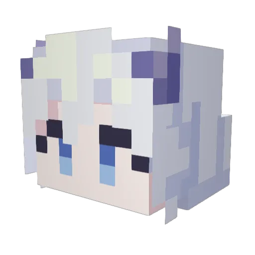 dora_ikurasuki Minecraft avatar head, 3D render