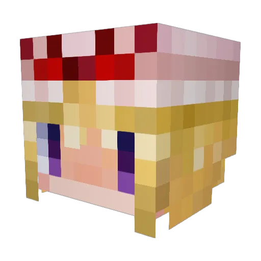 doraaaaa Minecraft avatar head, 3D render