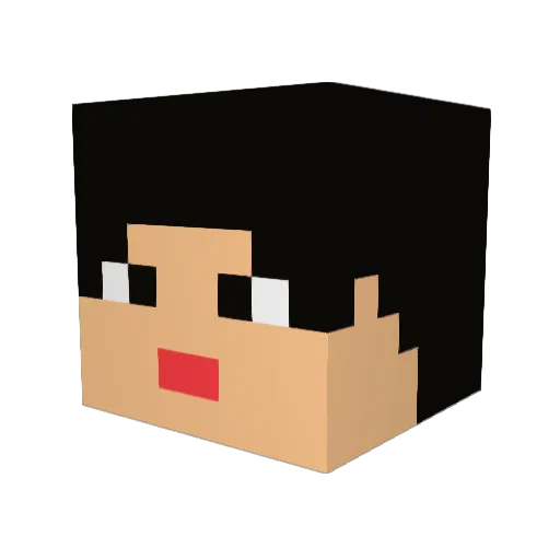 doradori_games Minecraft avatar head, 3D render