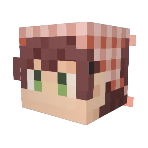 dorapann Minecraft avatar head, 3D render