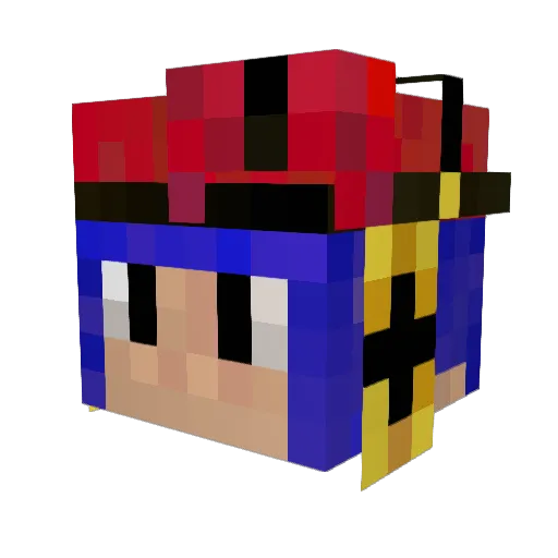 doremilemon Minecraft avatar head, 3D render