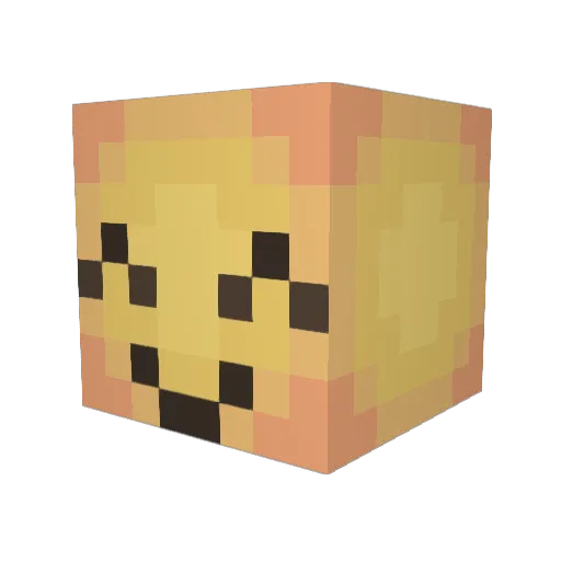 doriemon Minecraft avatar head, 3D render