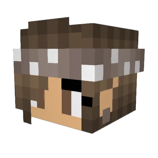 doris0519 Minecraft avatar head, 3D render