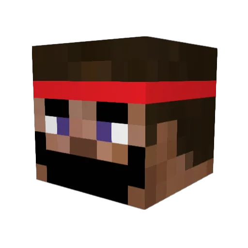 dork11 Minecraft avatar head, 3D render