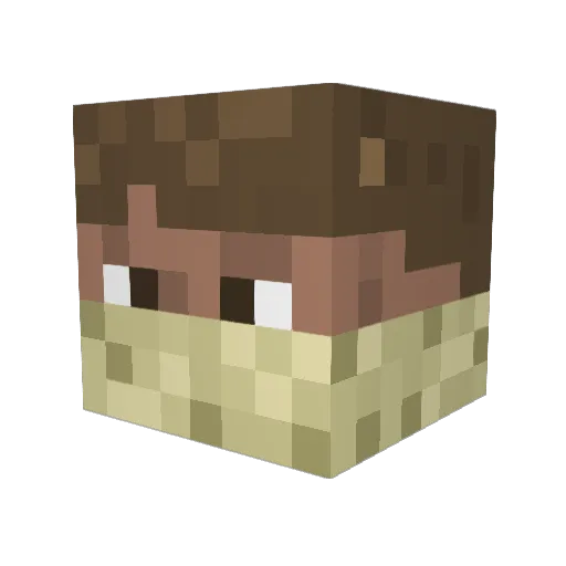 dos54 Minecraft avatar head, 3D render