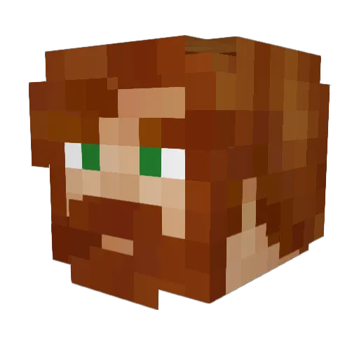 dosNacho Minecraft avatar head, 3D render