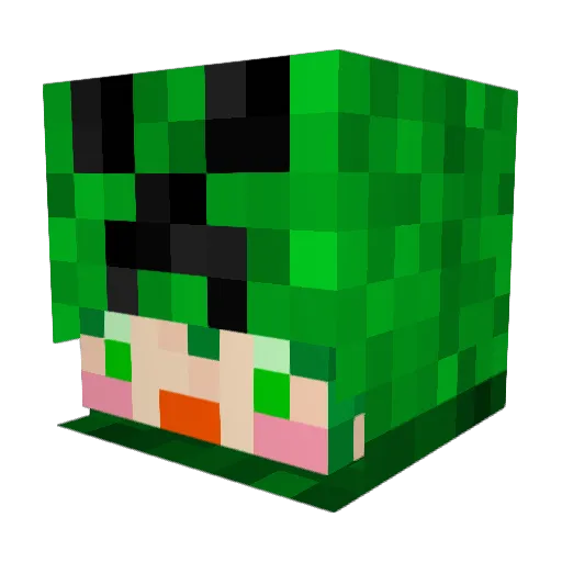 doscap Minecraft avatar head, 3D render