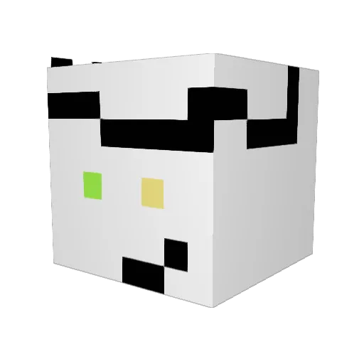 doseulg Minecraft avatar head, 3D render